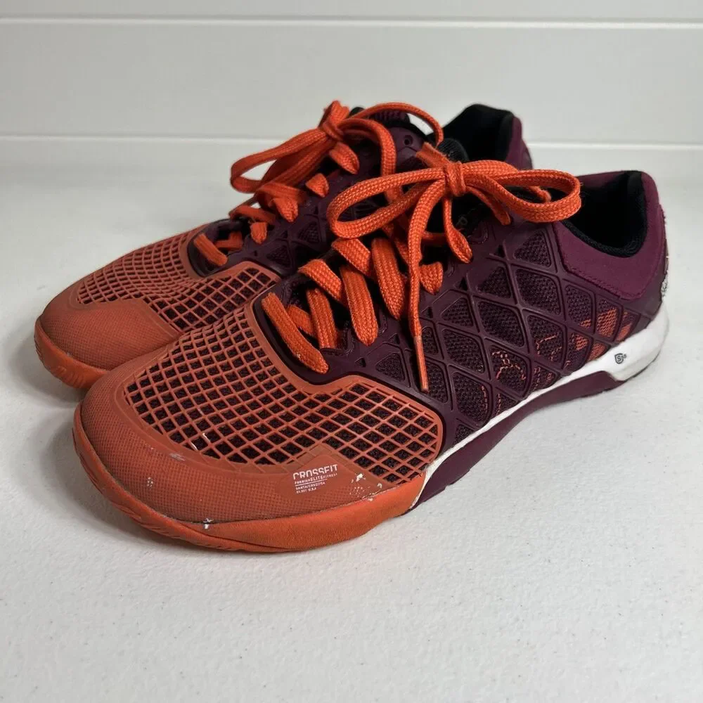 Reebok Shoes Women’s Size 7.5 Orange Purple Crossfit Workout CF74 Sneaker